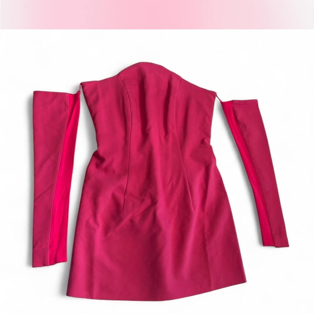 BCBG Pink Pleated cold shoulder Cocktail Dress